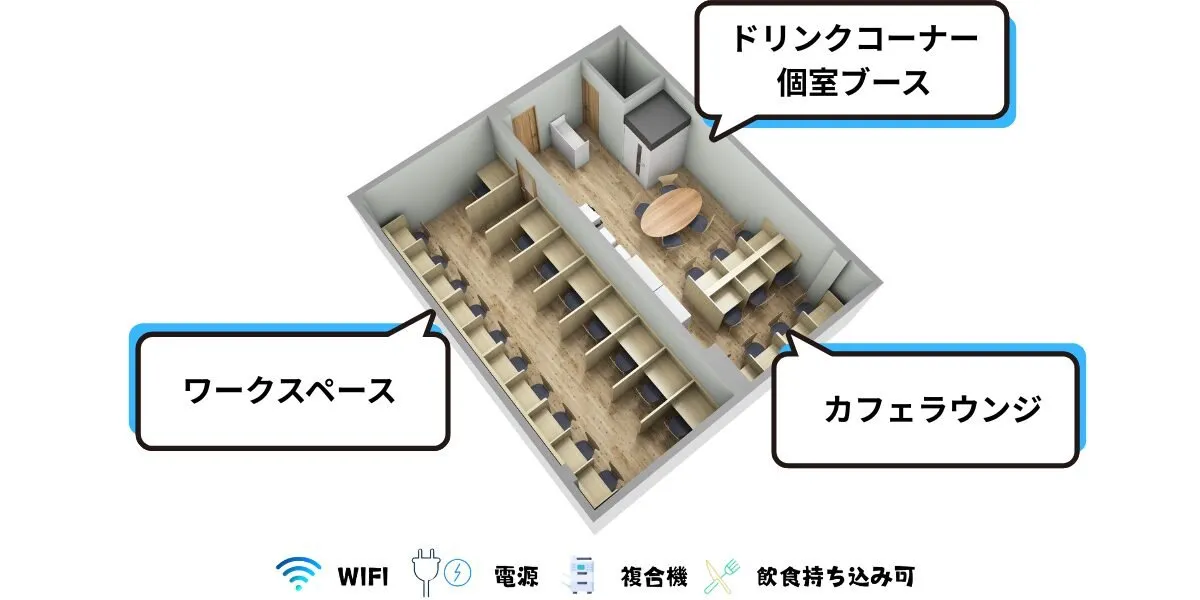 勉強カフェ 東大阪瓢箪山スタジオ 写真