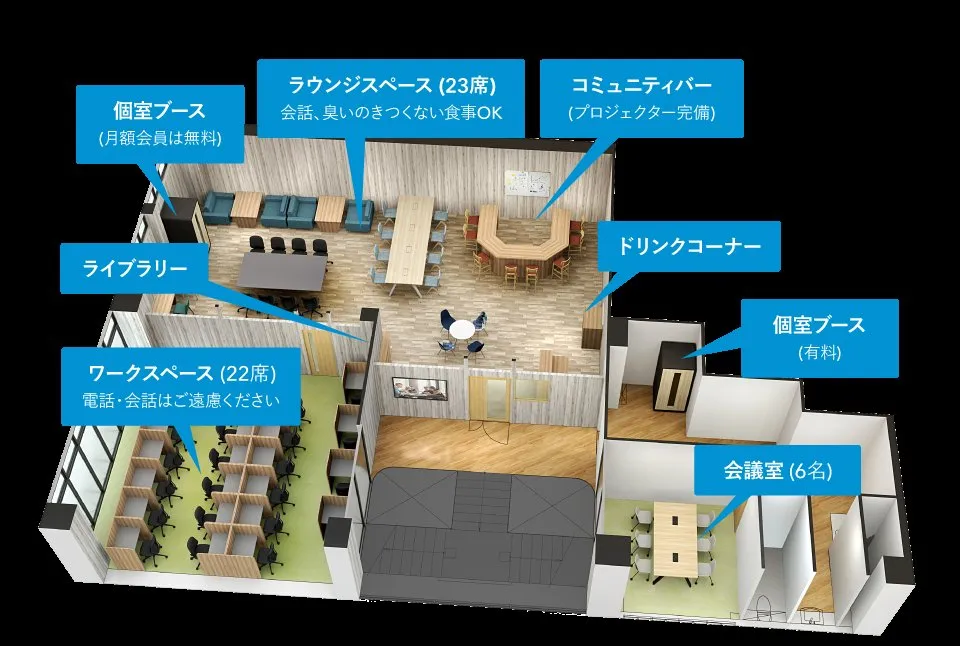 勉強カフェ 小平スタジオ 写真