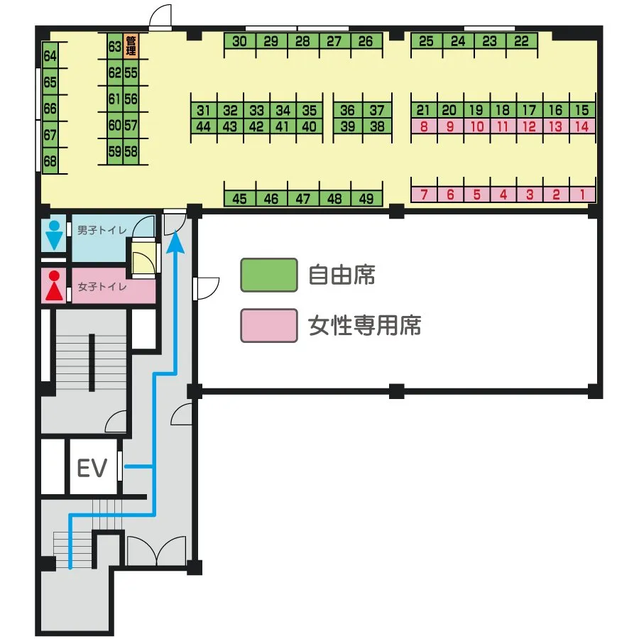 自習室倶楽部 青葉台店 写真