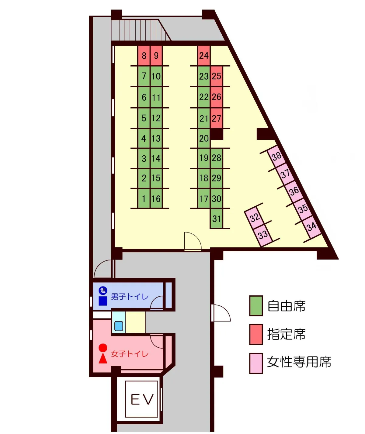 自習室倶楽部 町田店 写真