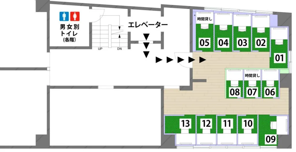自習室 KAKOI 後楽園駅前店 写真
